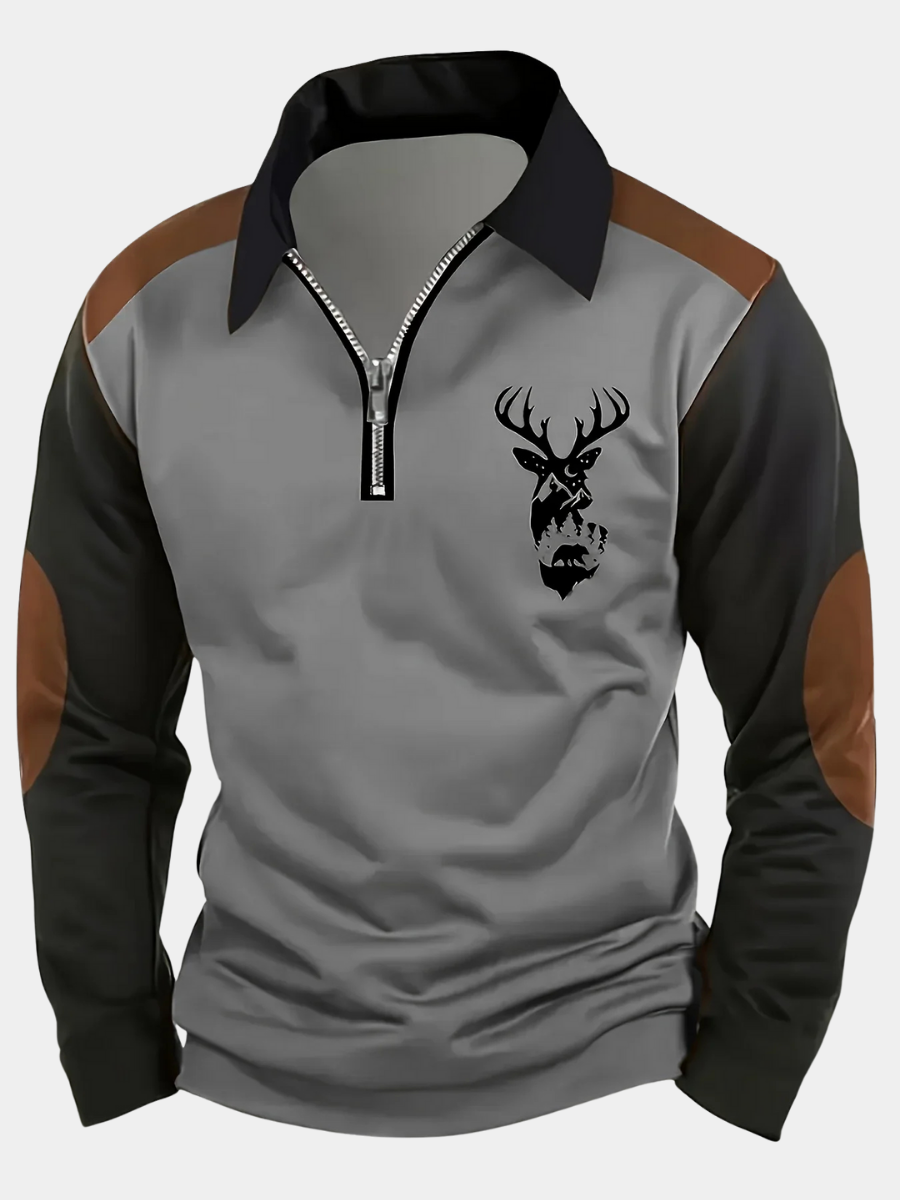 Herbstpullover für Herren Gaetano Grau – Weiss Modehaus