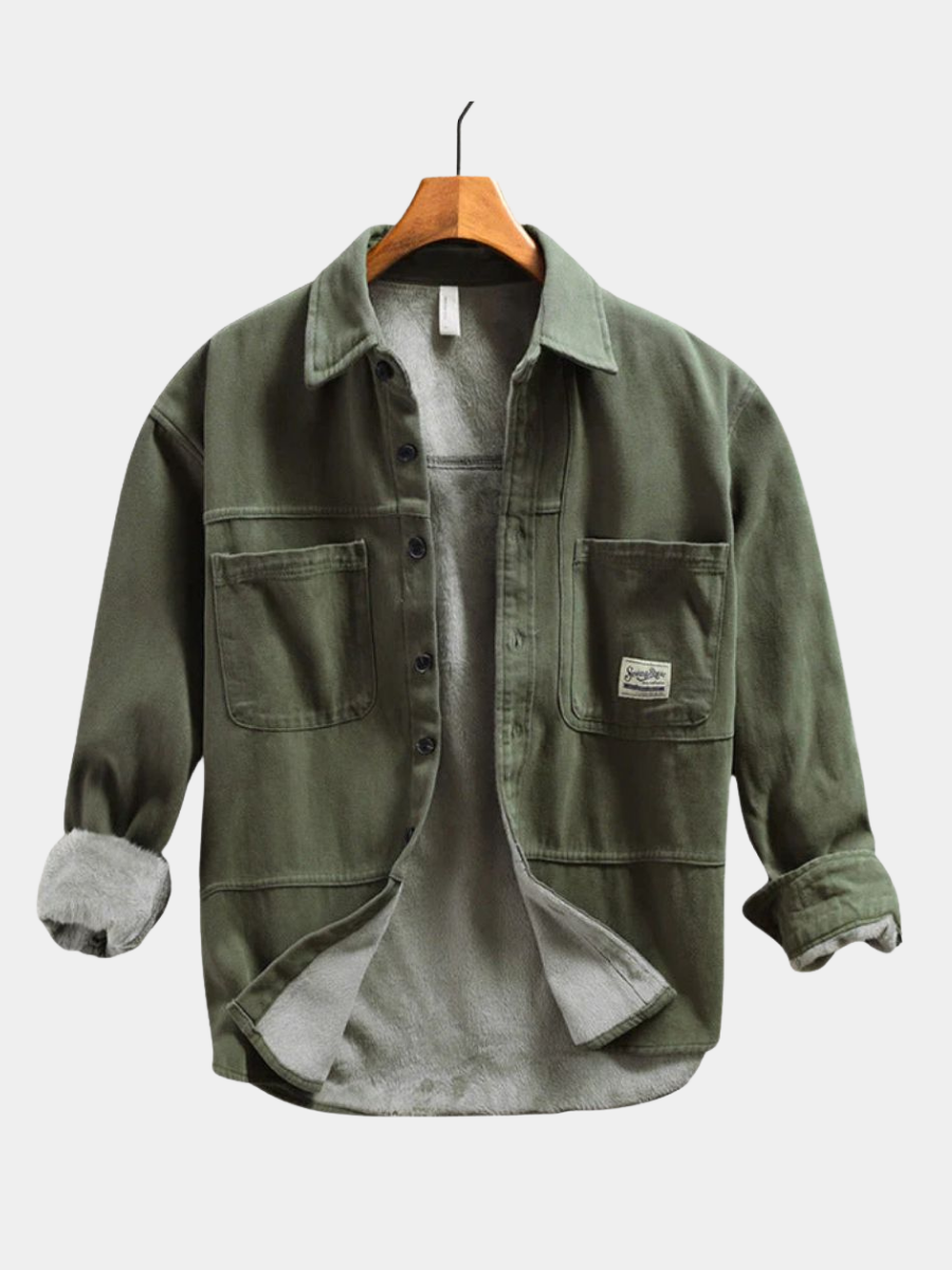 Herren Cargo-Pullover Enzo Olivgrün – Weiss Modehaus