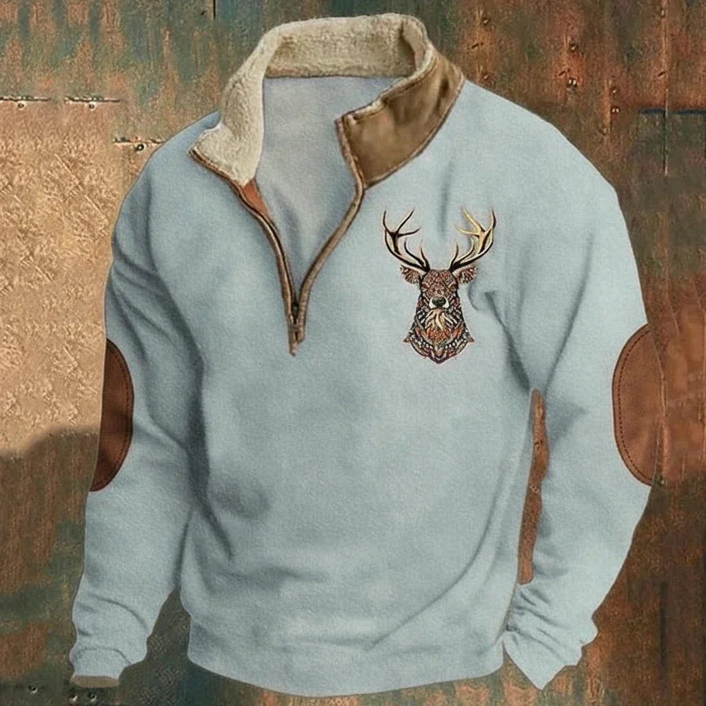 Herrenpullover mit Hirschmotiv Patrizio – Bild 5