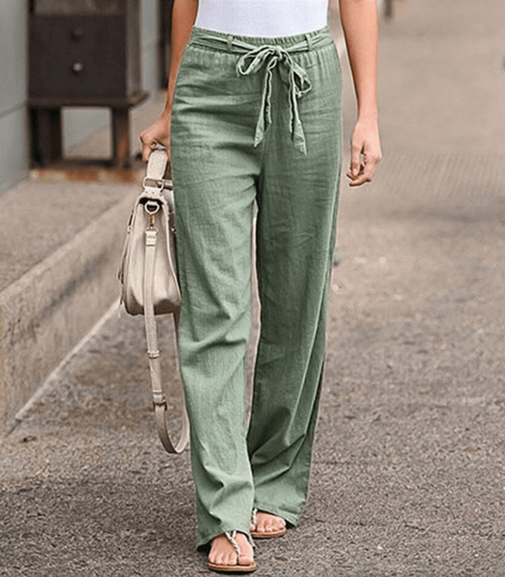 Damen Relaxhose mit Kordelzug und elastischem Bund Joleen – Bild 5