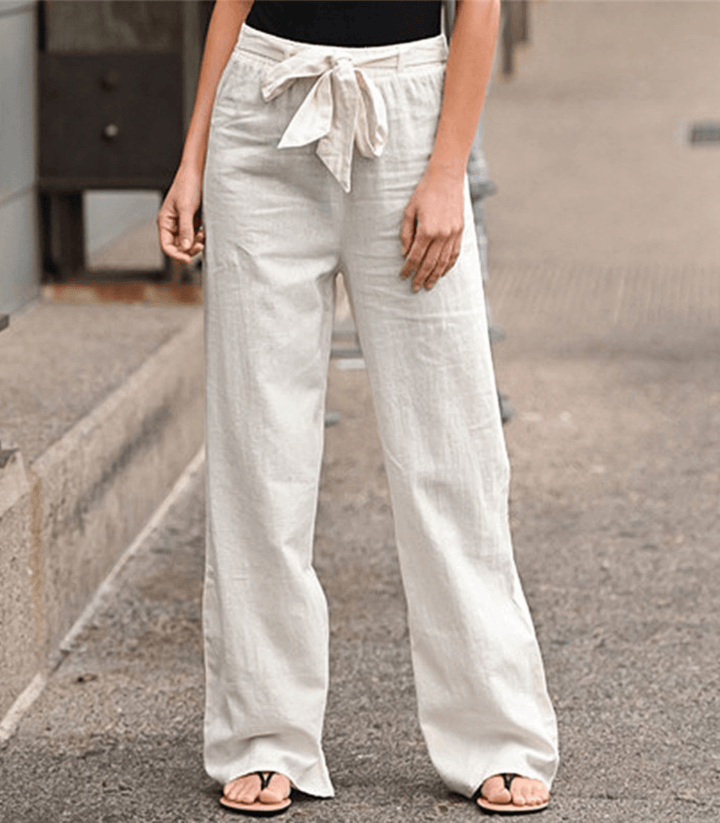 Damen Relaxhose mit Kordelzug und elastischem Bund Joleen – Bild 2