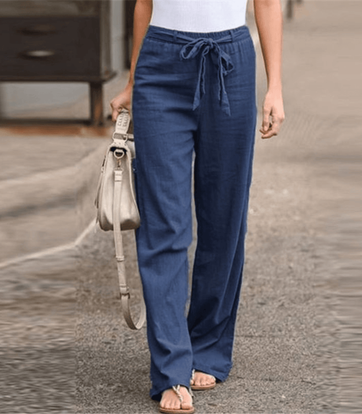Damen Relaxhose mit Kordelzug und elastischem Bund Joleen – Bild 4
