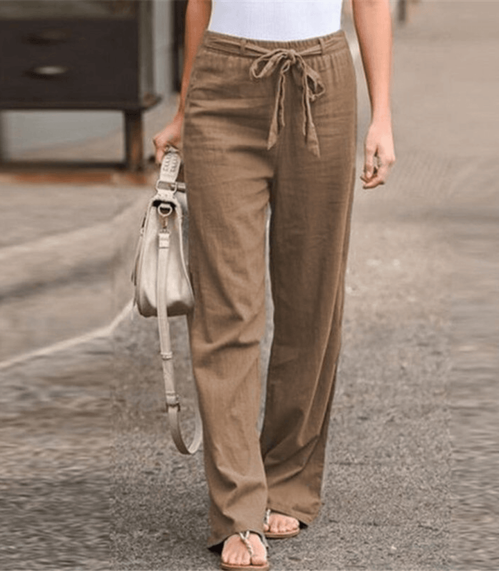 Damen Relaxhose mit Kordelzug und elastischem Bund Joleen – Bild 6