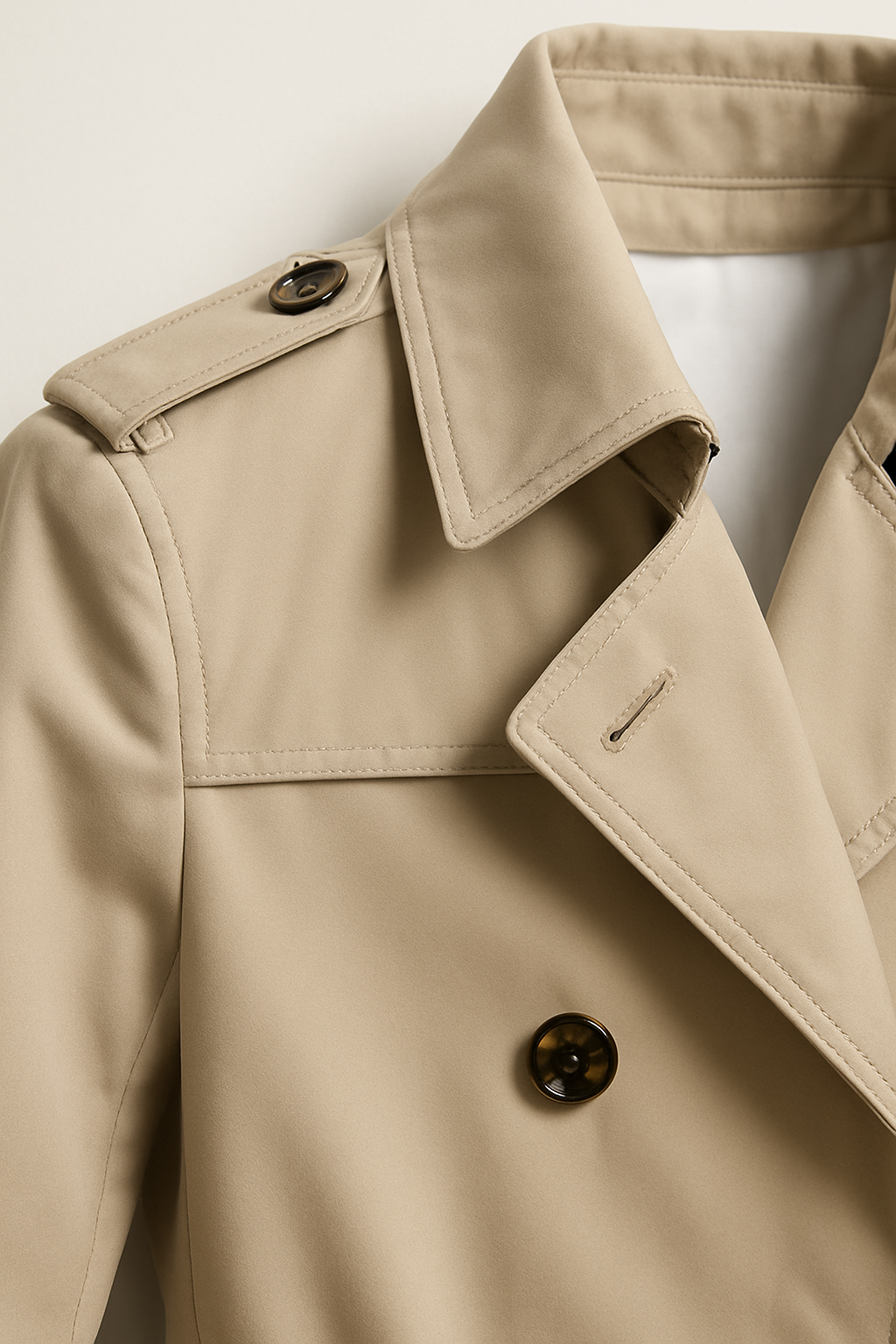 Herren Doppelreiher-Trenchcoat mit Gürtel Livio – Bild 6