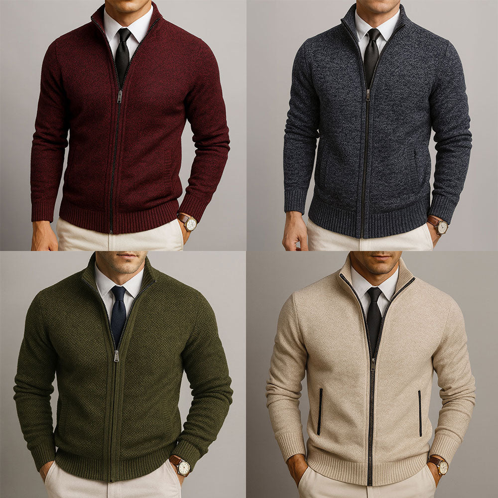 Cardigan mit Reißverschluss und Stehkragen Henri – Bild 6