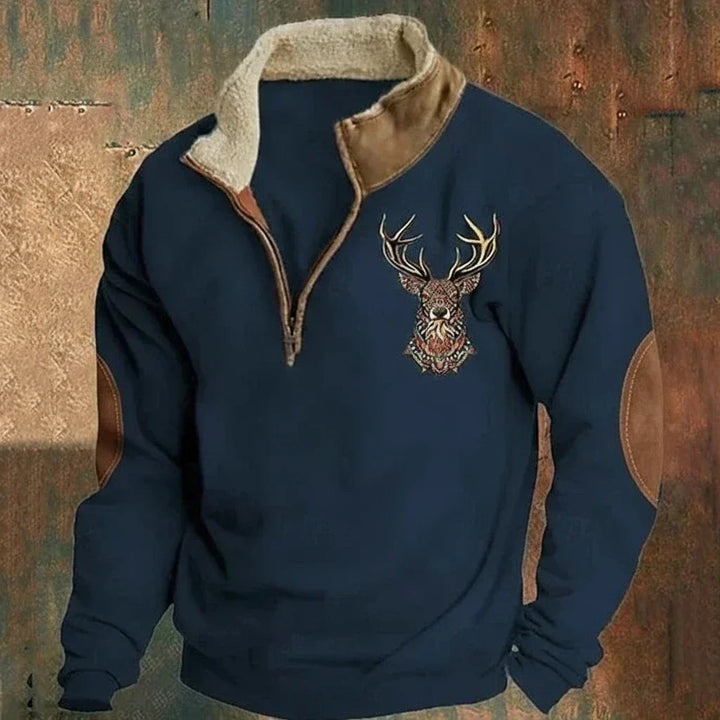 Herrenpullover mit Hirschmotiv Patrizio – Bild 4