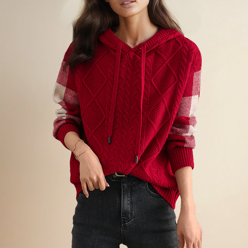 Kapuzenpullover aus Zopfstrick Emily – Bild 6