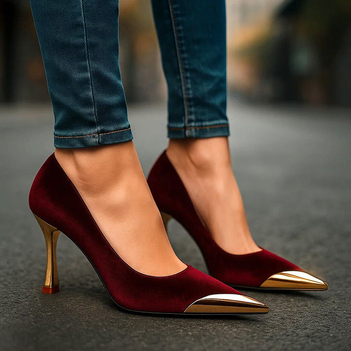 Aveline | Pumps mit goldenem Zehenbereich