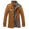 Kunstlederjacke mit Fleece Gildo Khaki – Weiss Modehaus