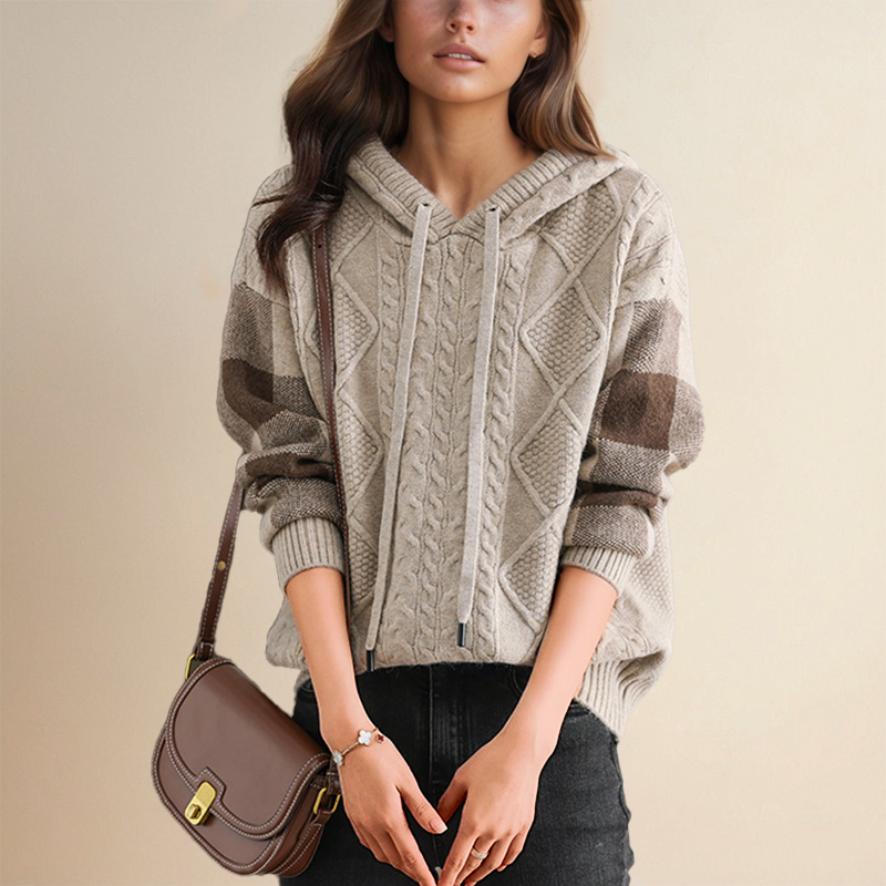 Kapuzenpullover aus Zopfstrick Emily – Bild 8