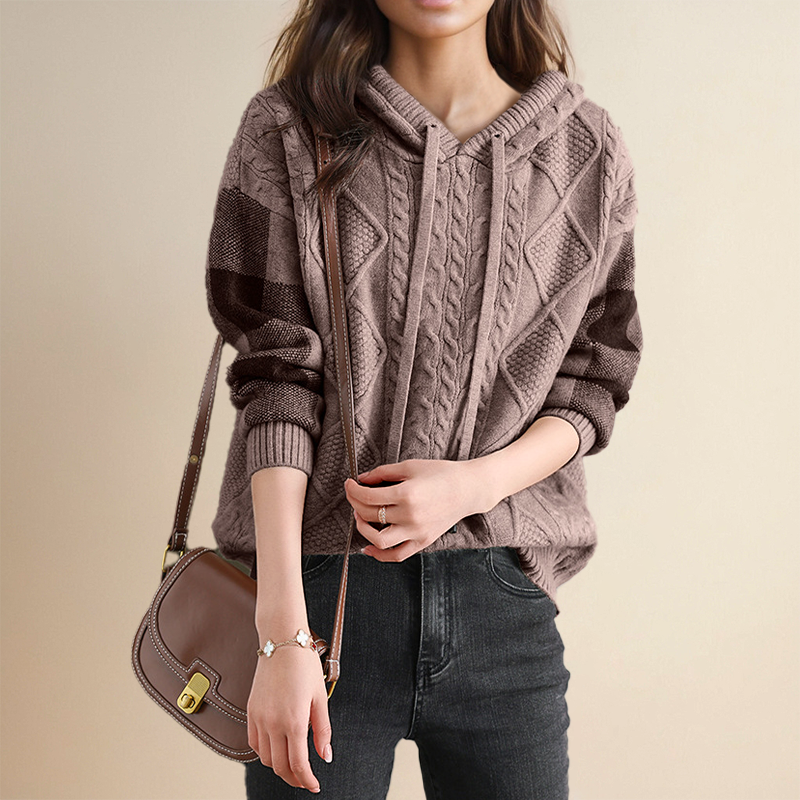 Kapuzenpullover aus Zopfstrick Emily – Bild 3