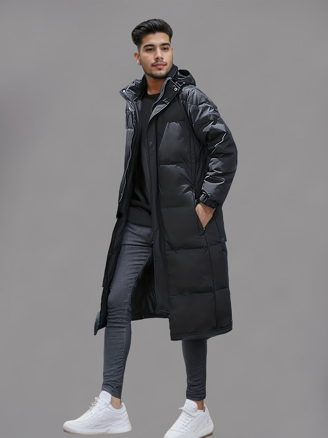 Langer Daunenmantel für Herren Rolando – Bild 6