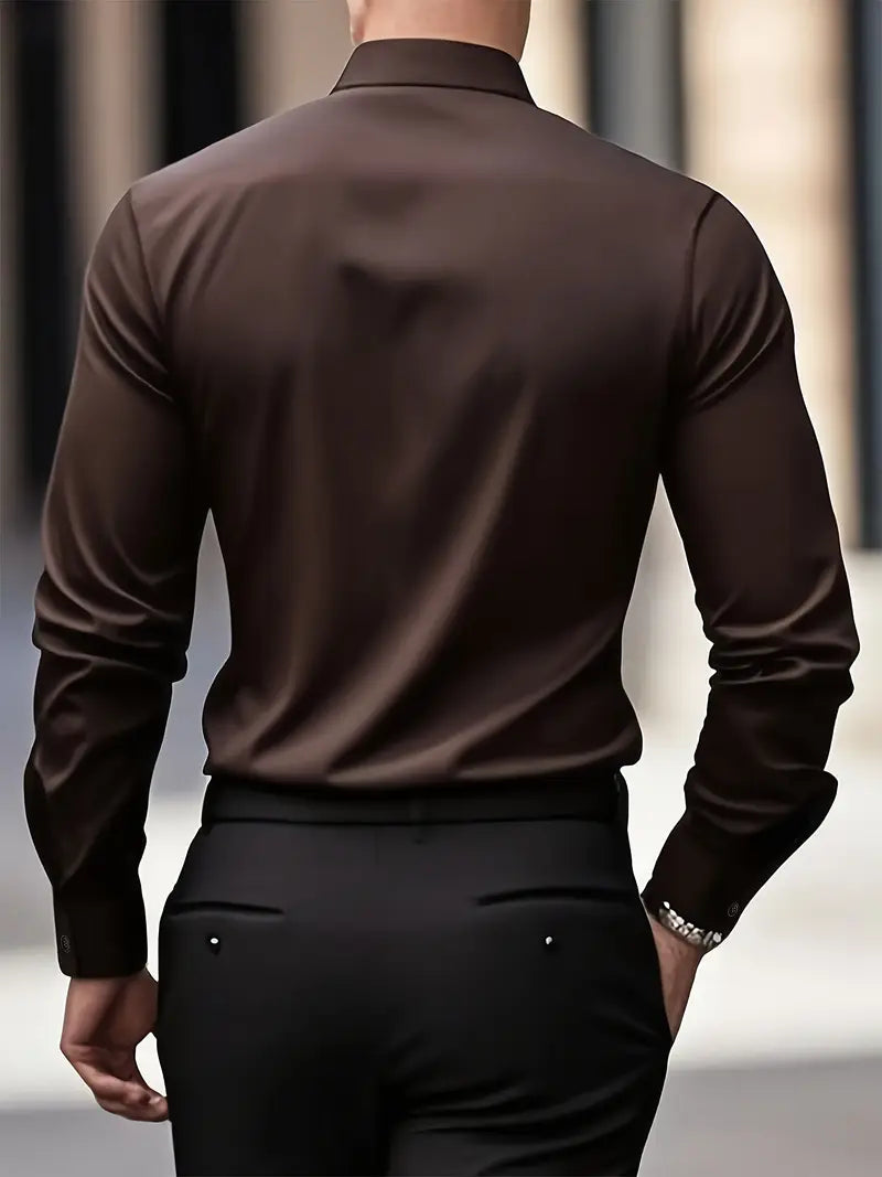 Atmungsaktive Langarmbluse Herren Valentino – Bild 14