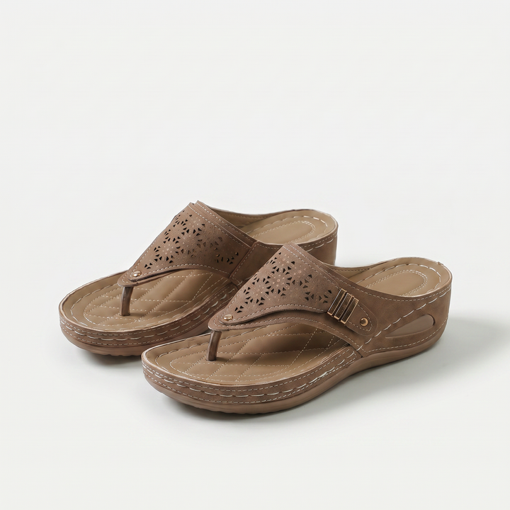 Keil-Zehensandalen für Dame Élodie – Bild 8