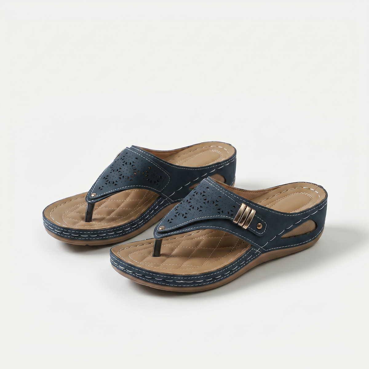 Keil-Zehensandalen für Dame Élodie – Bild 12