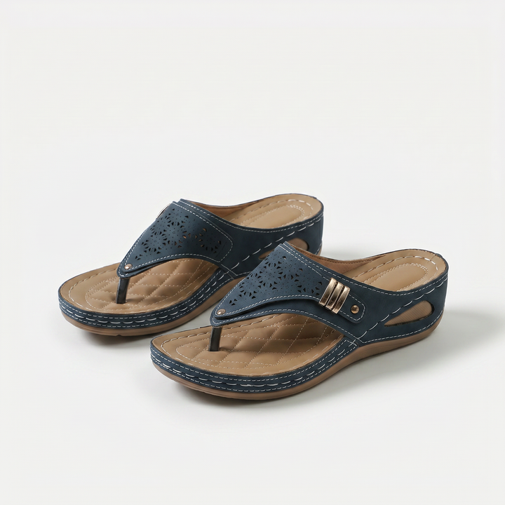 Keil-Zehensandalen für Dame Élodie – Bild 12