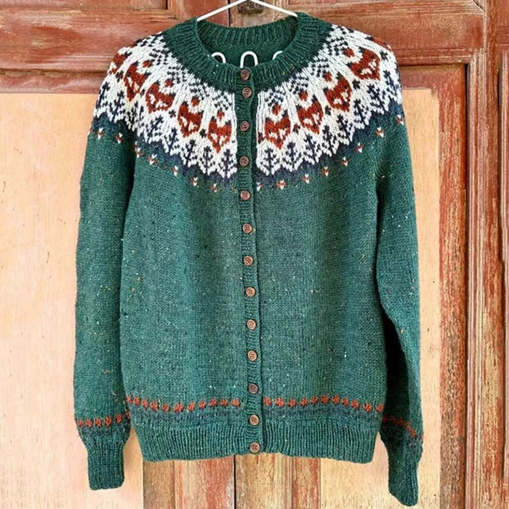 Isländischer Cardigan mit geometrischem Muster Damen Eulalia – Bild 2