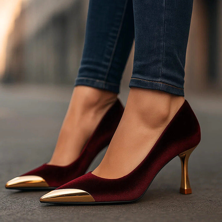 Aveline | Pumps mit goldenem Zehenbereich