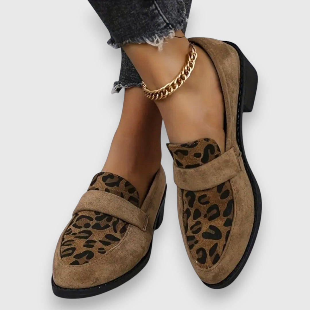 Bequeme Pantoffeln Brunika Braun – Weiss Modehaus