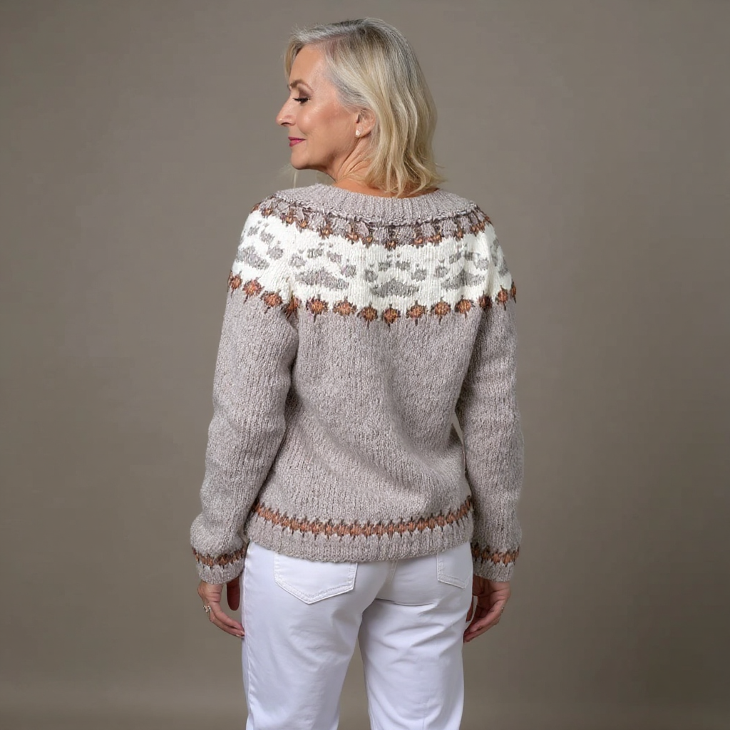 Handgestrickter Cardigan Damen Fátima – Bild 2