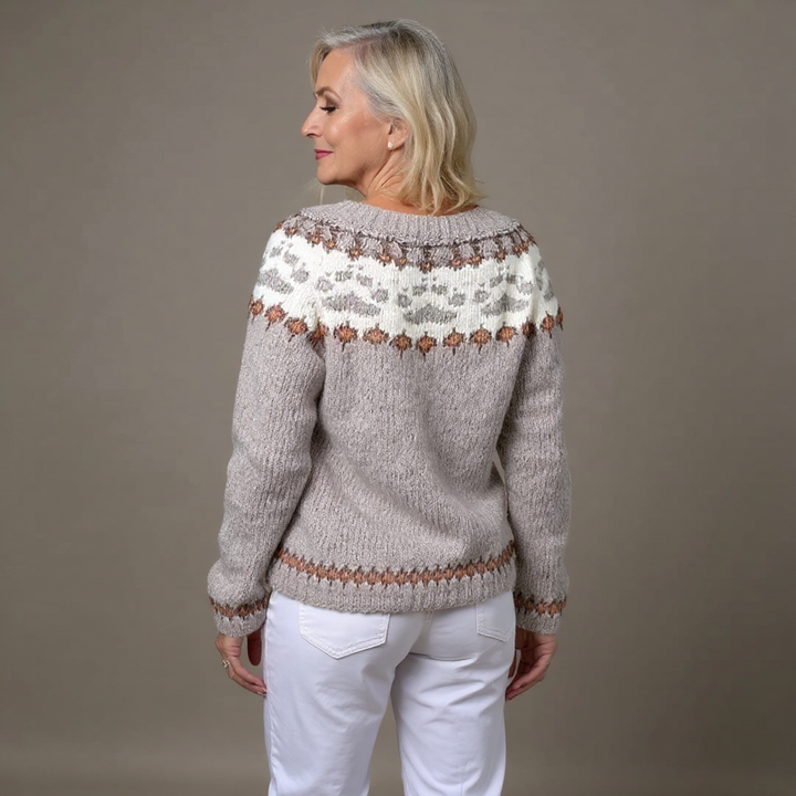 Handgestrickter Cardigan Damen Fátima – Bild 2
