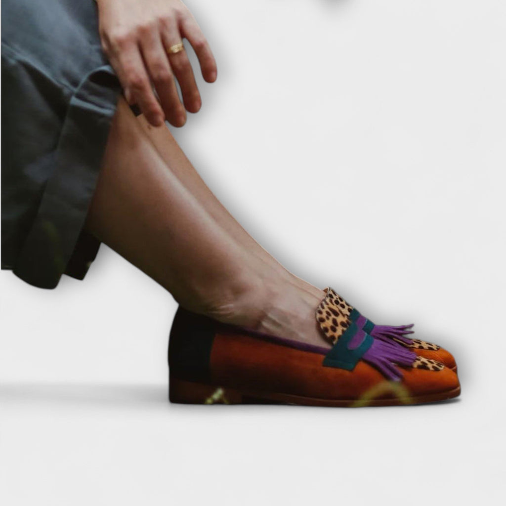 Mokassin Braun Leopard Fallon – Bild 2