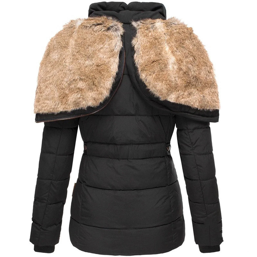 Daunenjacke mit gefütterter Kapuze aus Fell Alba – Bild 3