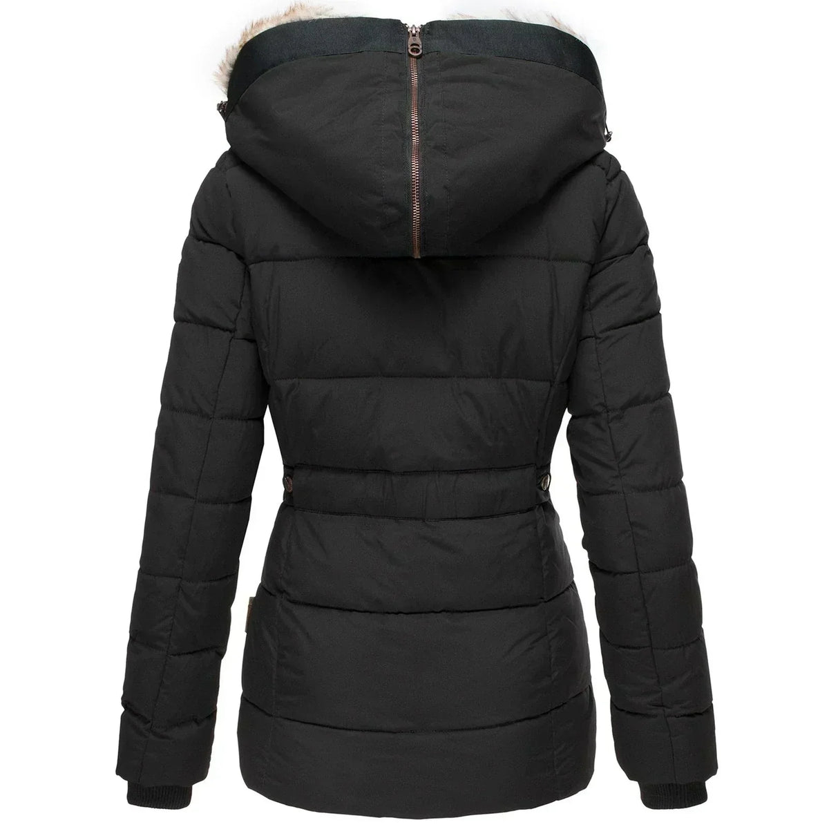 Daunenjacke mit gefütterter Kapuze aus Fell Alba – Bild 2