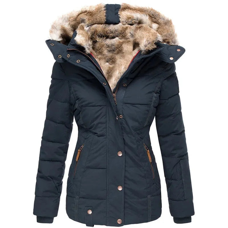 Daunenjacke mit gefütterter Kapuze aus Fell Alba – Bild 5