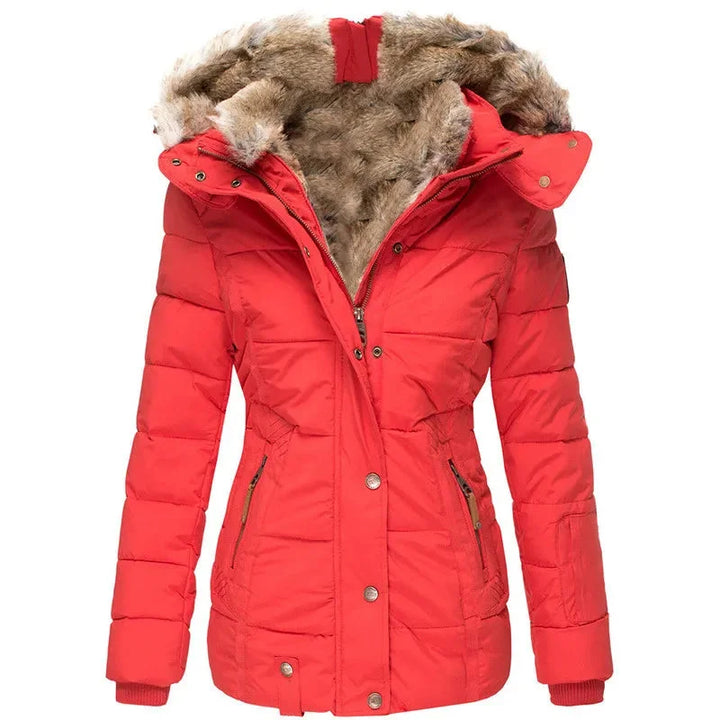 Daunenjacke mit gefütterter Kapuze aus Fell Alba – Bild 4