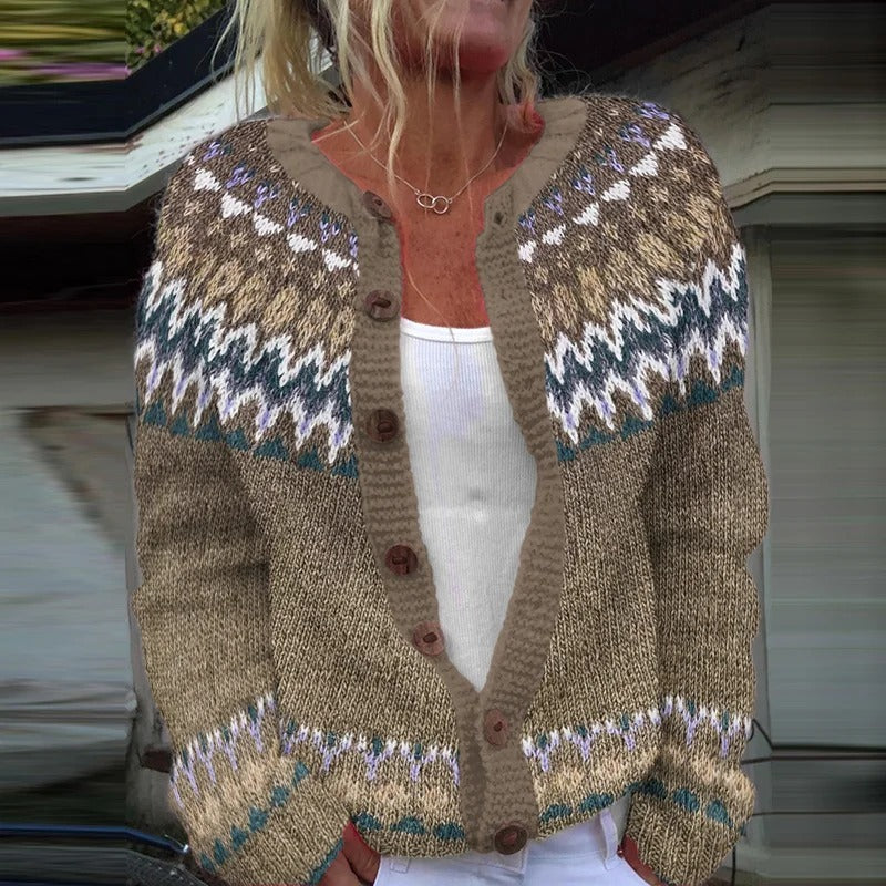 Isländische Strickjacke mit traditionellem Muster Damen Florencia – Bild 2