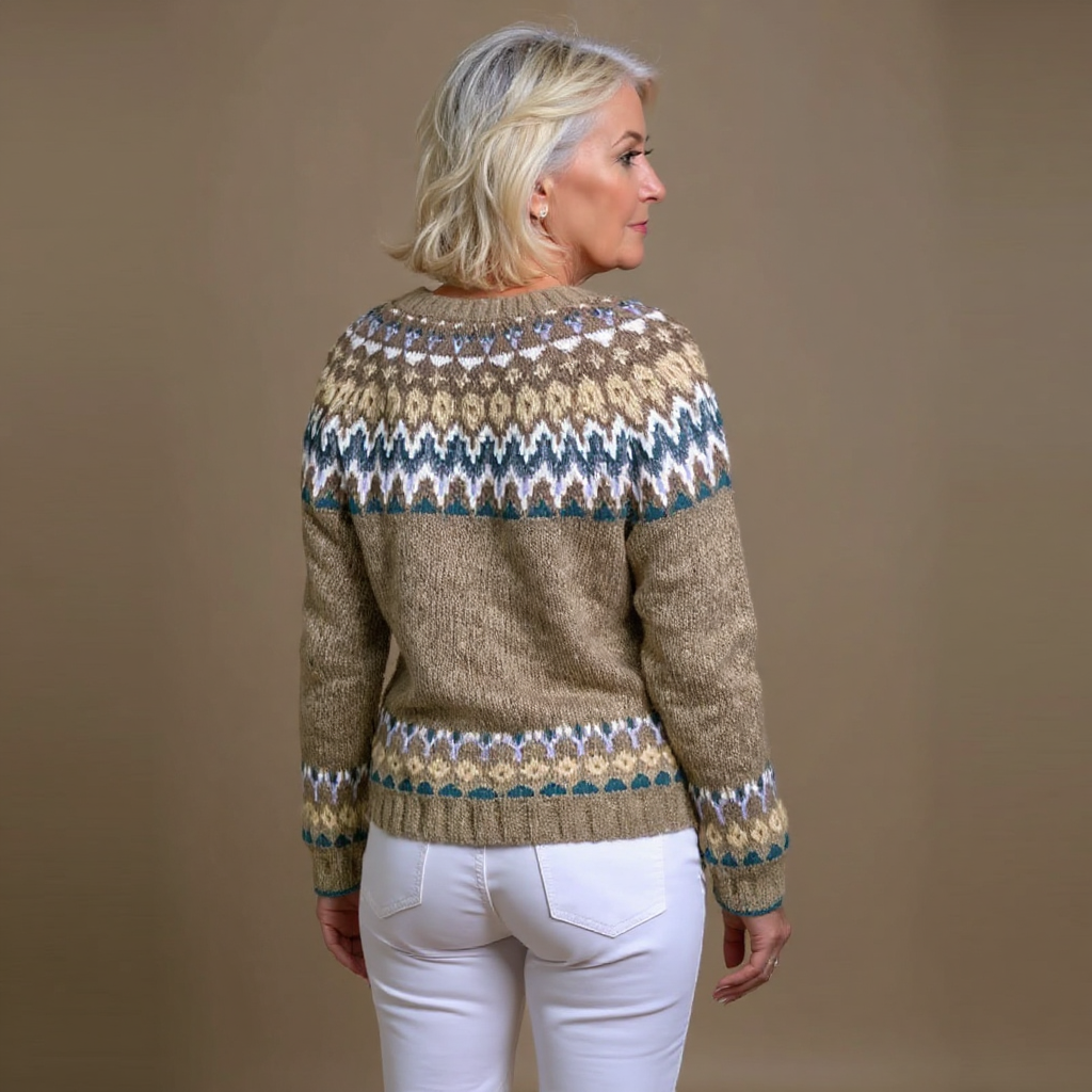 Isländische Strickjacke mit traditionellem Muster Damen Florencia – Bild 3