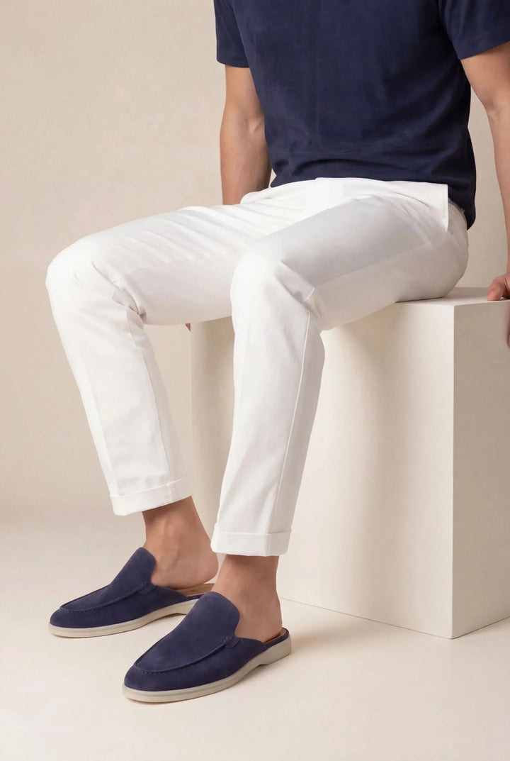 Albrecht™ | Offener Sommer-Mule Marineblau