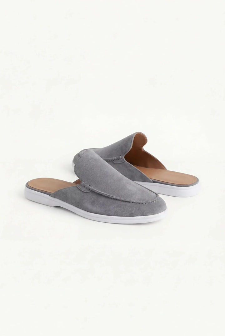 Falko™ | Offener Sommer-Mule Grau