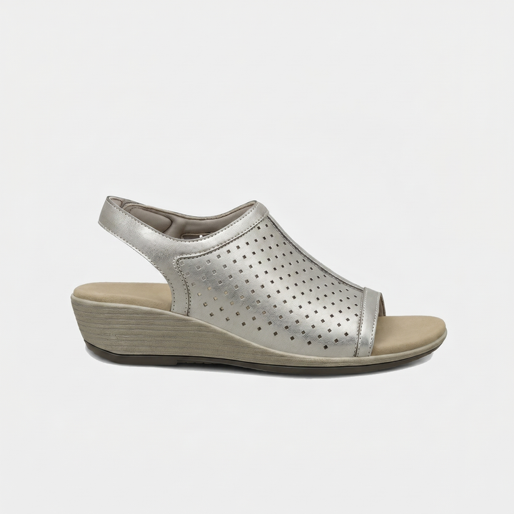 Schimmernde Eleganz in metallic Platin Damen Hazel – Bild 3