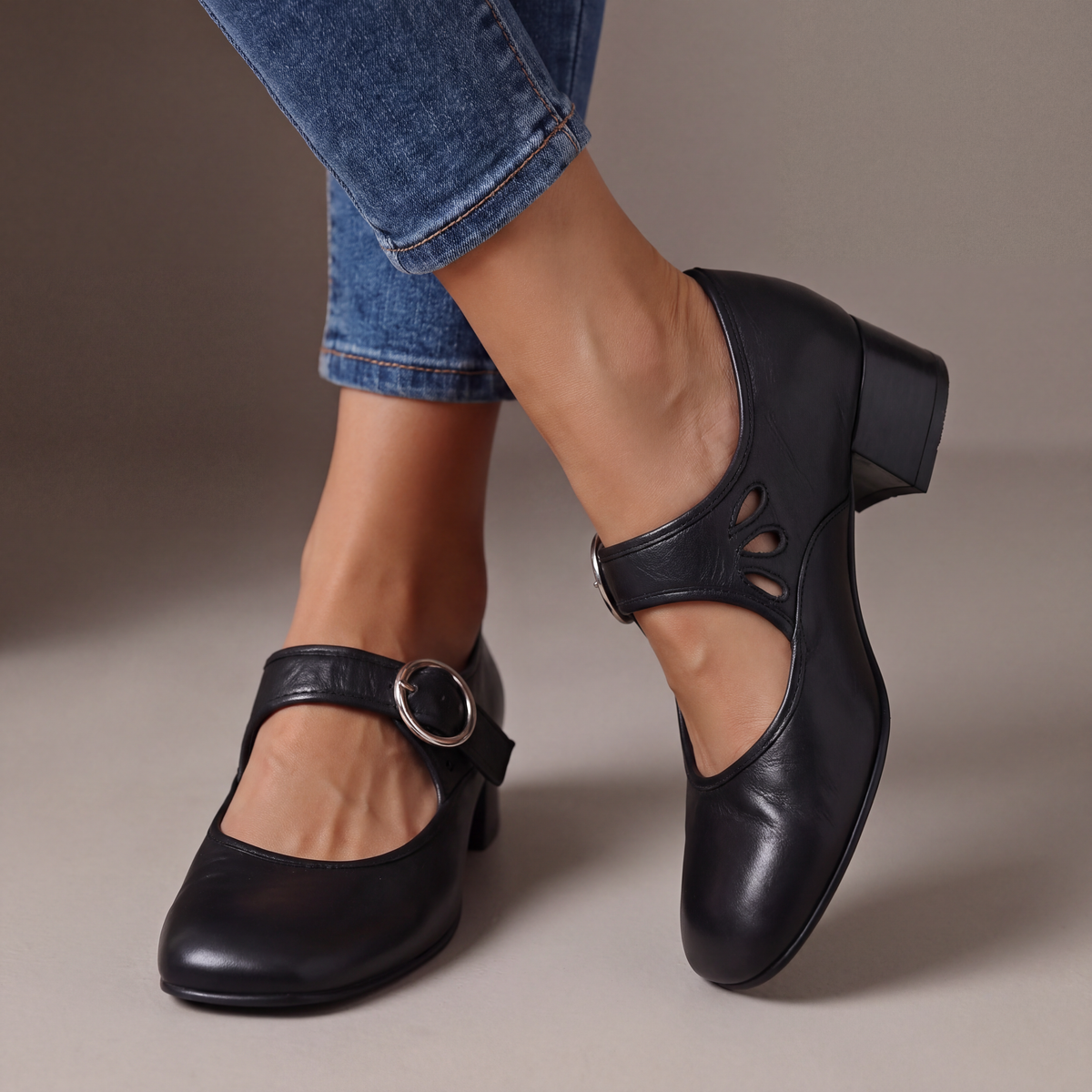 Mary Janes aus weichem Leder Damen Lotte – Bild 2