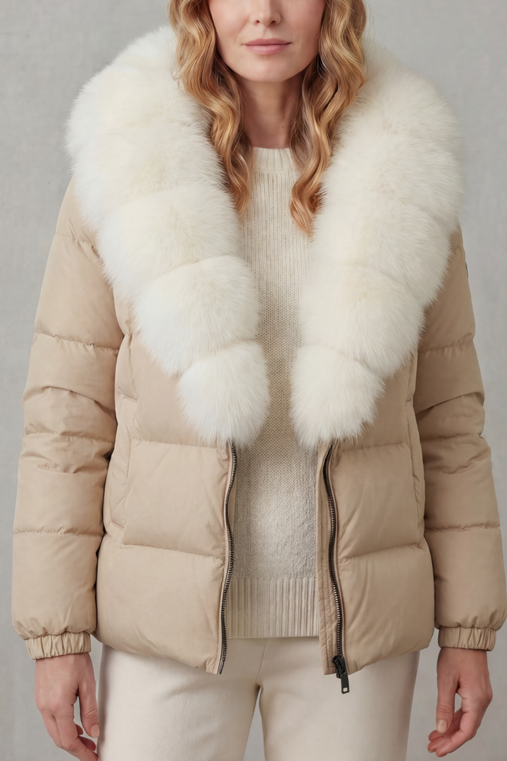Daunenjacke mit großem Kragen aus Kunstpelz Damen Delia – Bild 10
