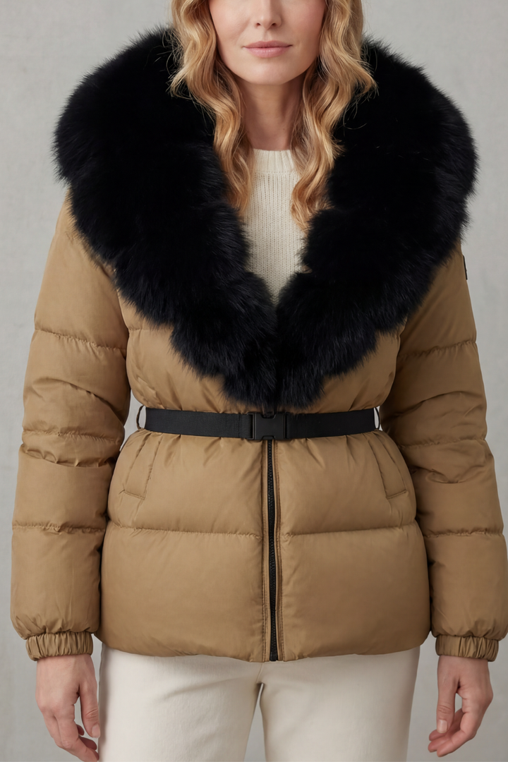 Daunenjacke mit großem Kragen aus Kunstpelz Damen Delia – Bild 9