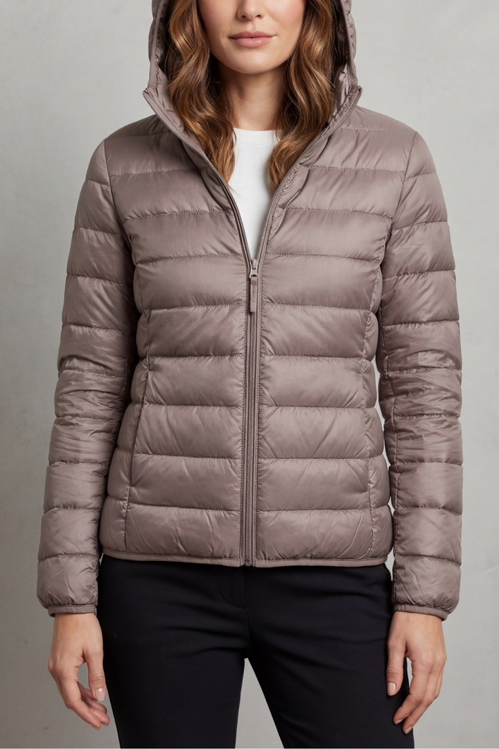 Leichte Daunenjacke Damen Noemi Champagner – Weiss Modehaus