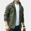 Herren Wasserabweisende Jacke Fabrizio Oliv – Weiss Modehaus