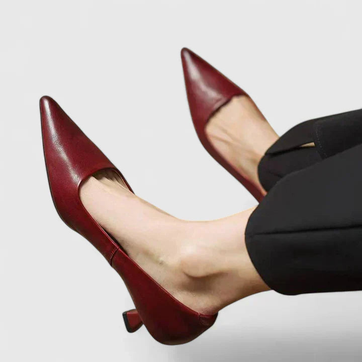 Orthopädische Absätze Nyah Rotbraun – Weiss Modehaus