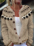 Isländische Strickjacke in Roh und Schwarz Damen Isaura – Bild 3