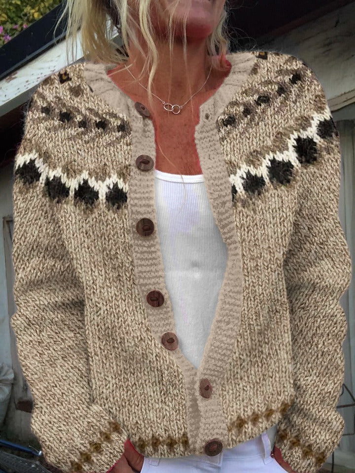 Isländische Strickjacke in Roh und Schwarz Damen Isaura – Bild 3