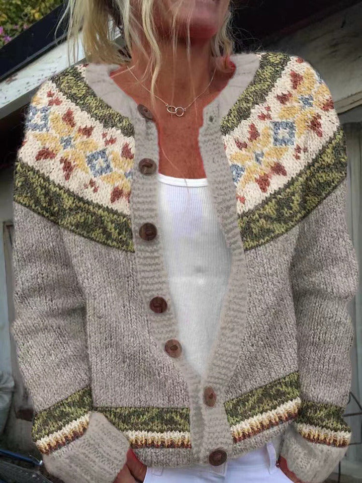 Isländische Strickjacke in herbstlichen Farben Damen Julieta – Bild 2