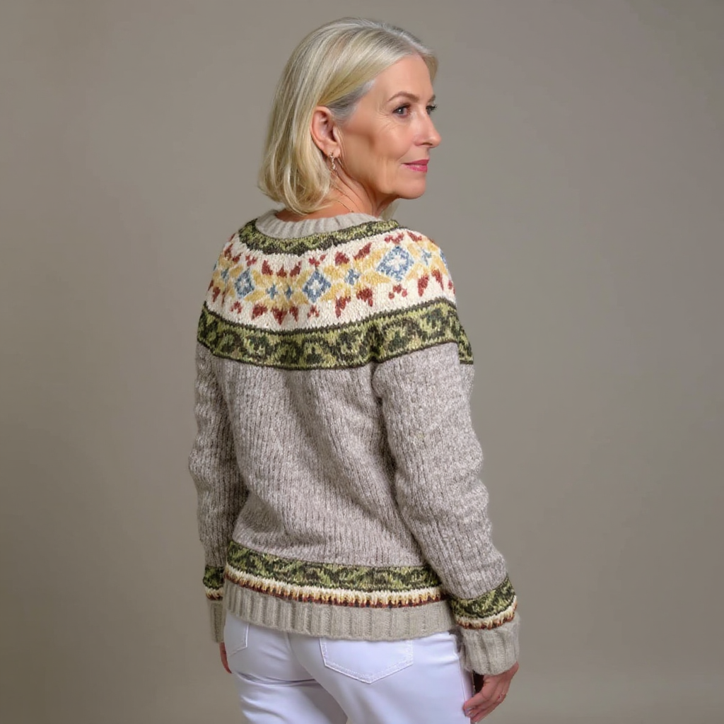 Isländische Strickjacke in herbstlichen Farben Damen Julieta – Bild 3