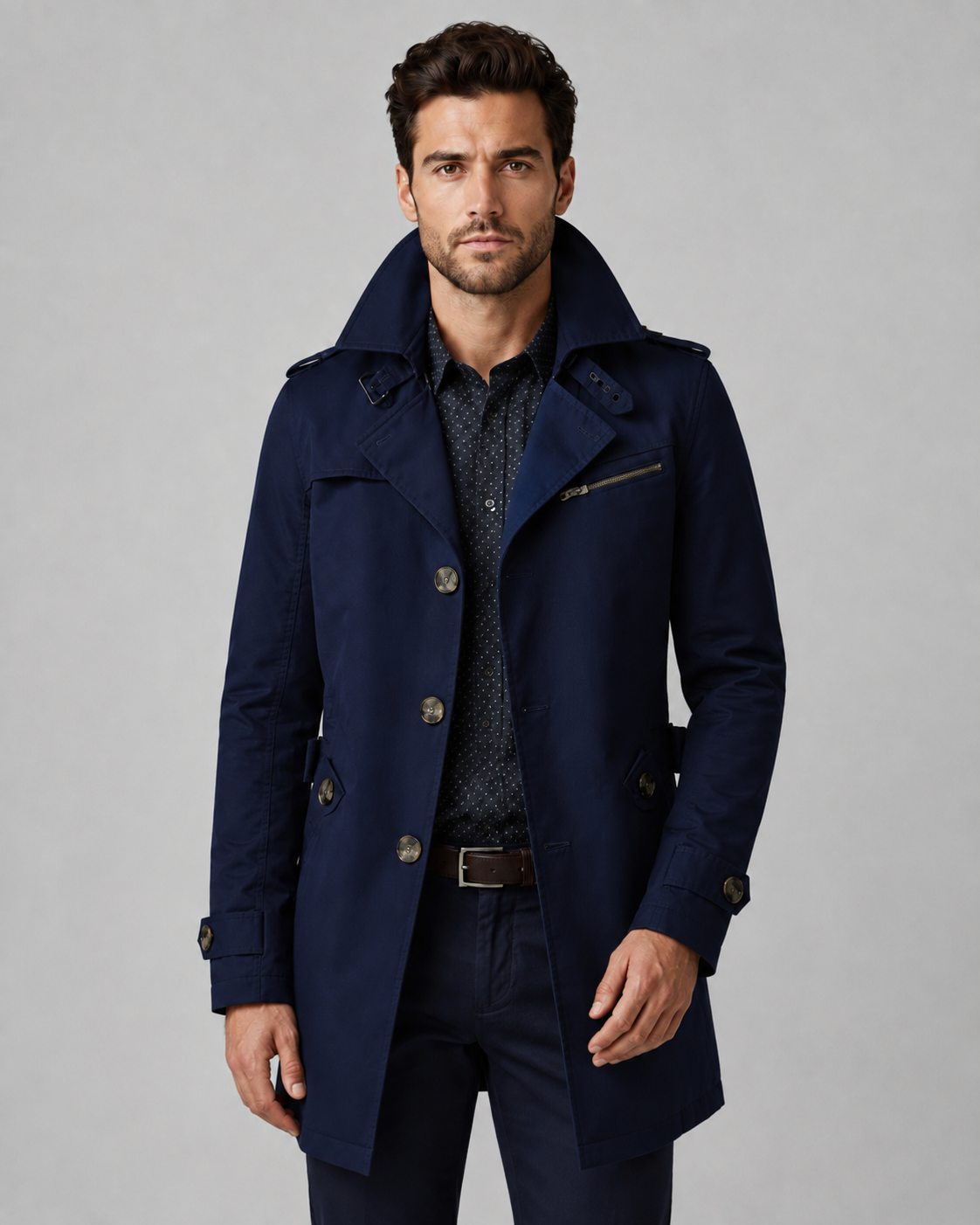 Trench Herren mit Knöpfen Dario – Bild 4