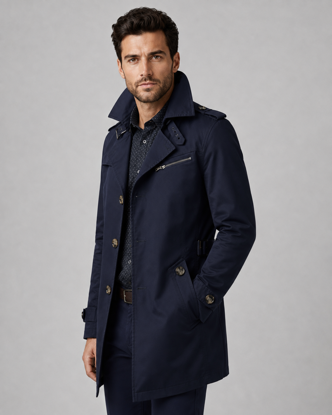 Trench Herren mit Knöpfen Dario – Bild 5