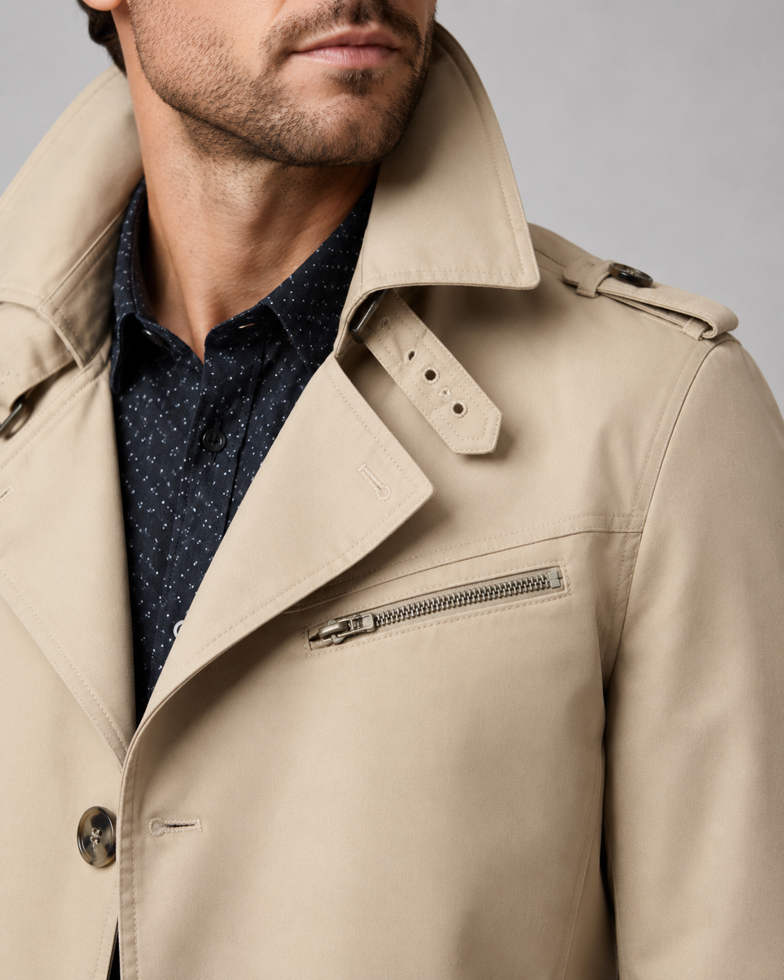 Trench Herren mit Knöpfen Dario – Bild 8