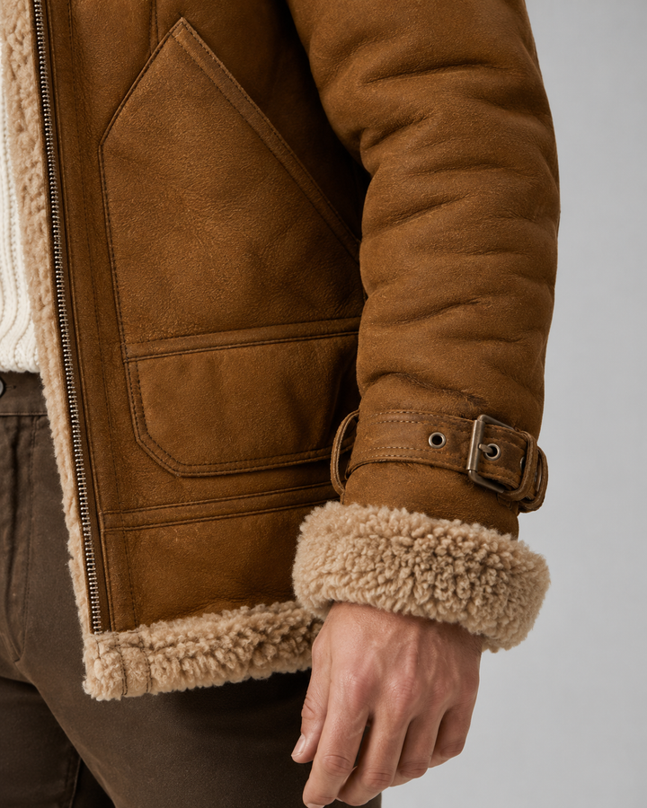 Herren Fliegerjacke Lederoptik Camillo – Bild 6