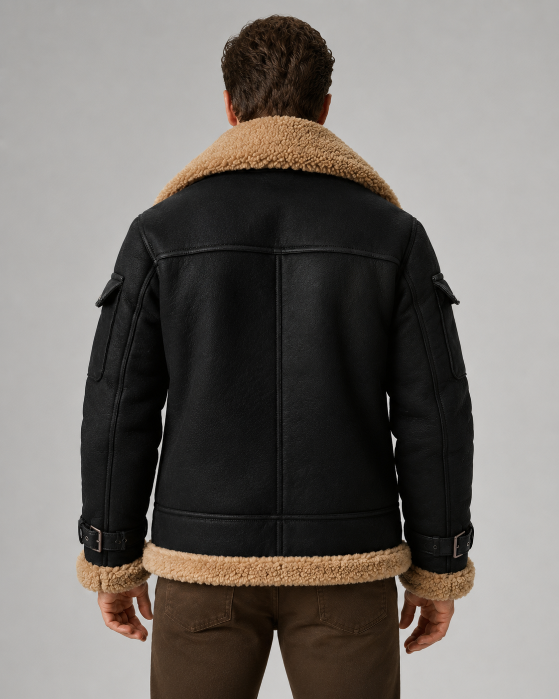 Herren Fliegerjacke Lederoptik Camillo – Bild 8